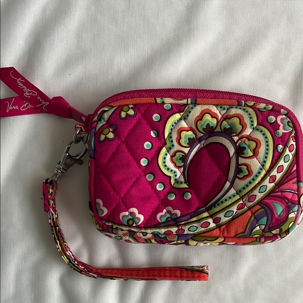 Vera Bradley Pink Patterned Wristlet
